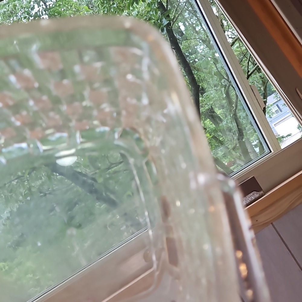 1984 Vintage Grainware Lucite Lattice Basket With Handle - Picture 8 of 8